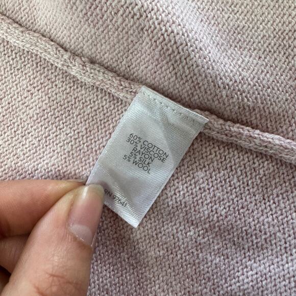 J.Jill Cardigan Womens Small Pink Ribbed Knit Open Front Sweater‎ Midi - Picture 4 of 9